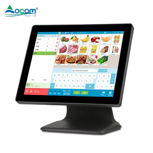 15 Inch Waterproof Touch Screen Cashier Register POS System Machine Aluminum Stand