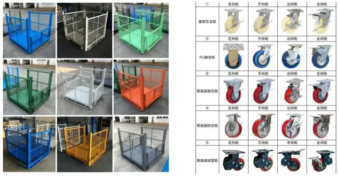 Cable Wire Mesh Collapsible Pet Container Lockable Storage Rack Warehouse