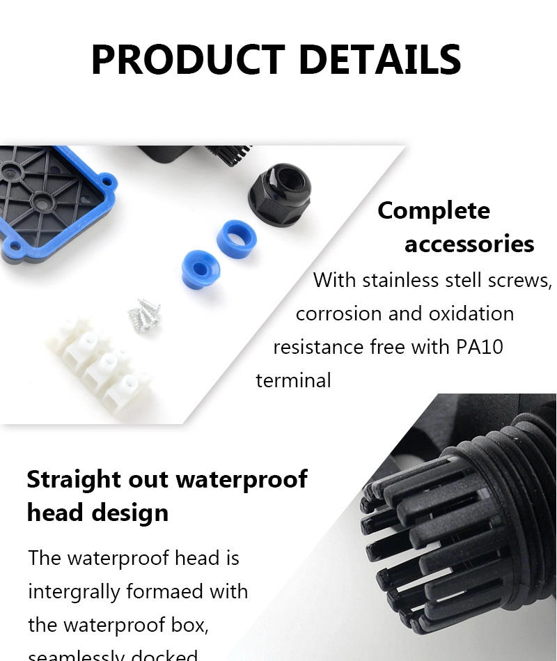 1 in 4 out Waterproof Junction Box for Cable Connection