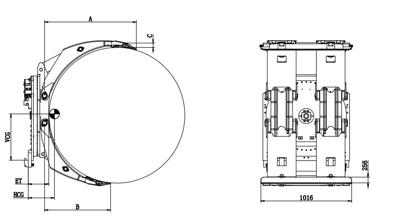 Forklift Parts Attachment 1-7t Paper Roll Clamp with 360 Degree Rotation for Heli Doosan Clark