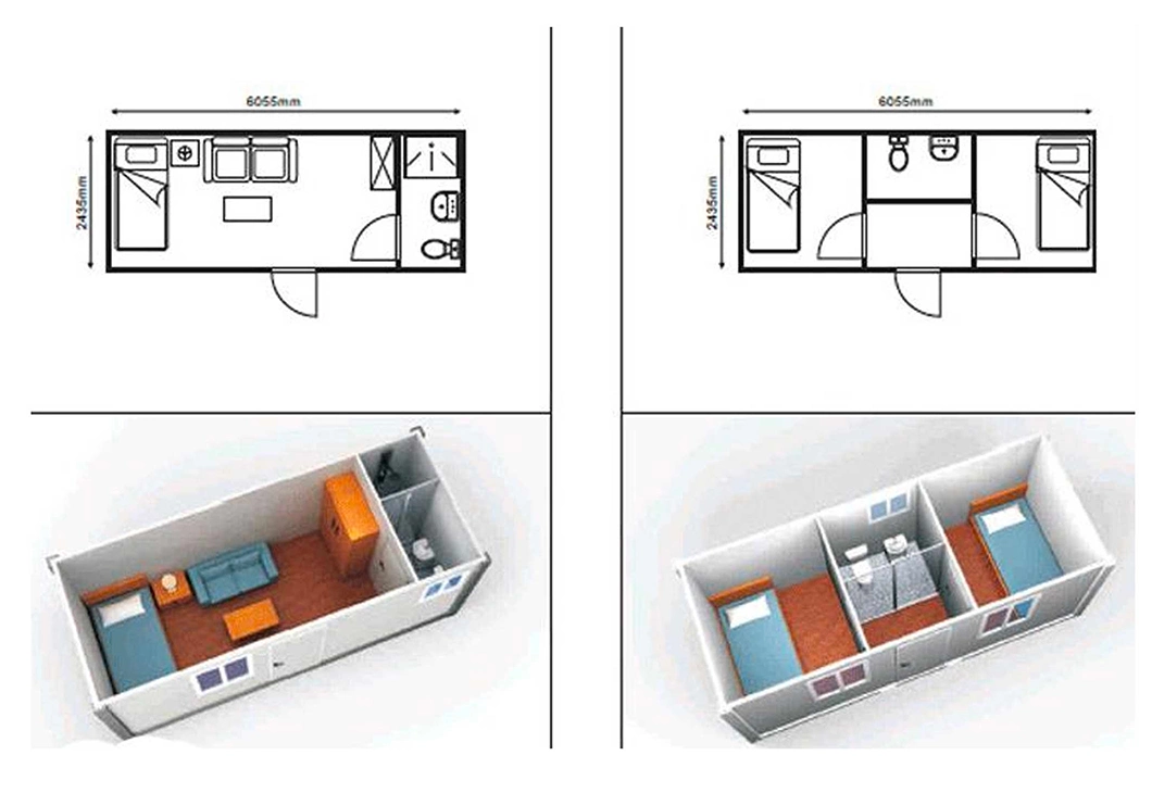 Tiny Expandable Container House with Trailer on Wheels