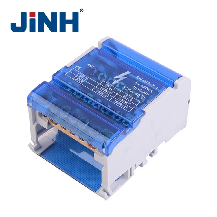 Jinh 415 DIN Rail High Current Copper Terminal Block Power Distribution Box