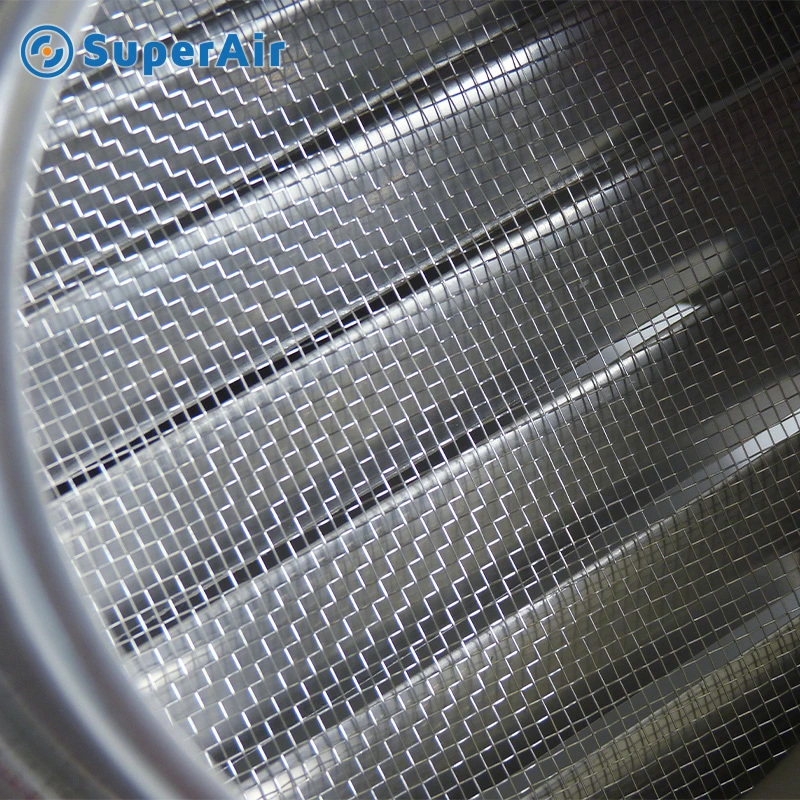 HVAC Stainless Steel Metal Round Vent Louvres with Mesh