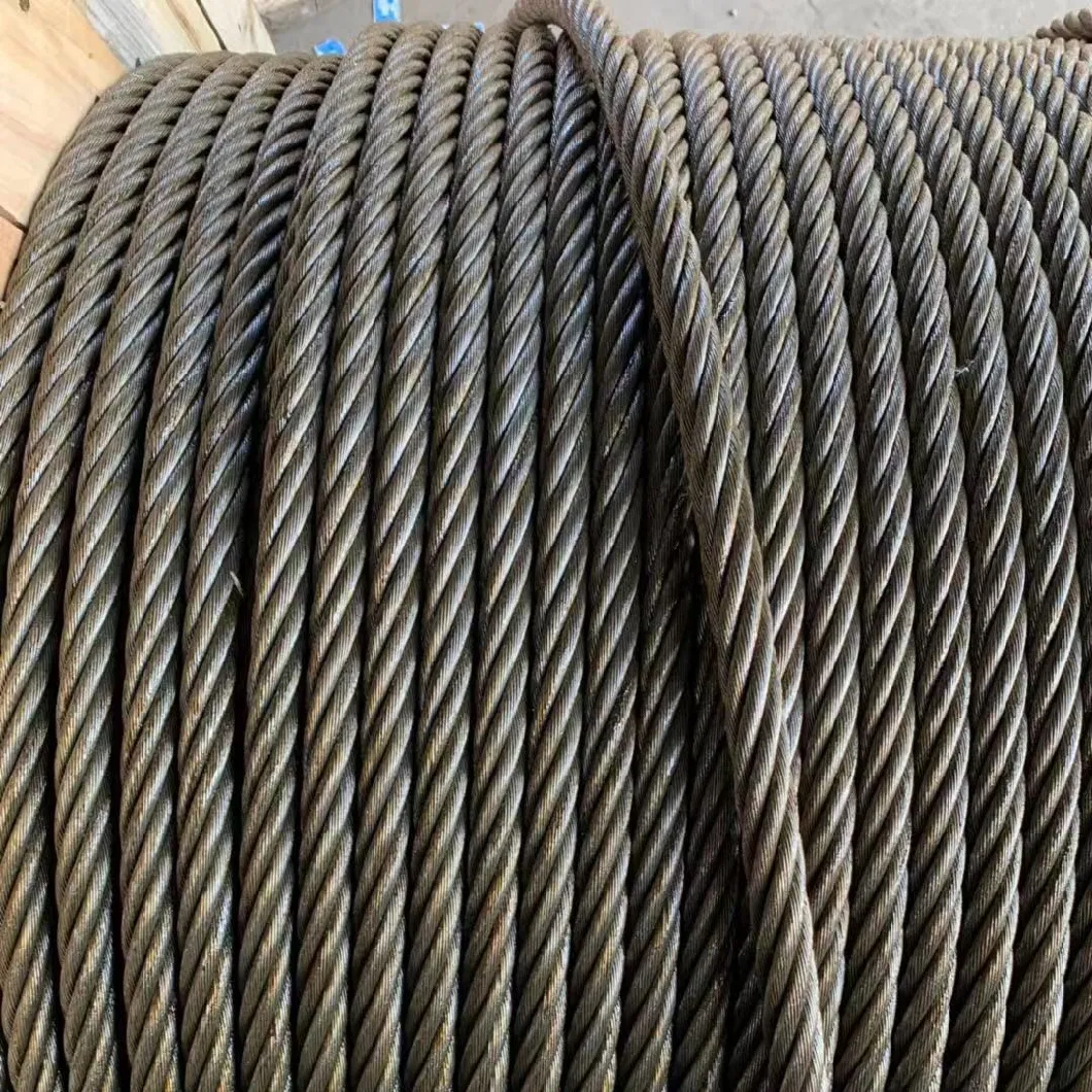 6X37+FC 7X37 Galvanized Steel Wire Rope Fiber/Steel Core Lifting Cable