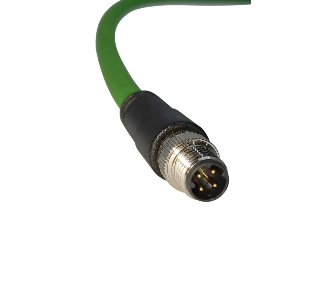 Profinet M8 4pin D-Code Double Ended Molded Industrial Ethernet Connection Cables