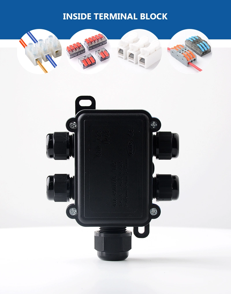 1 in 4 out Waterproof Junction Box for Cable Connection