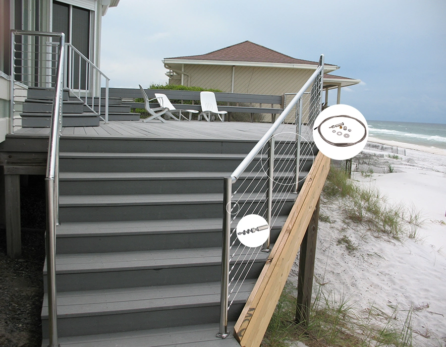 Cable Wire Railing Systems Hardwares for Deck Stair Railing