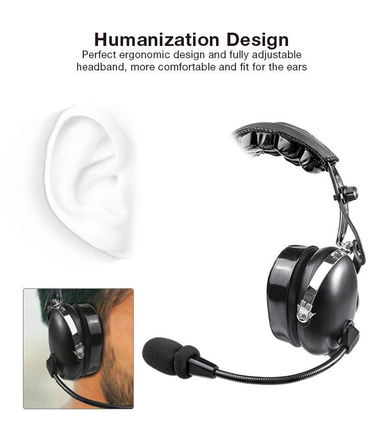 Passive Noise Cancelling Aviation Headphones for Pilots