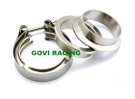 304 Stainless Steel V Band Clamps with Flanges for Exhaust Pipe