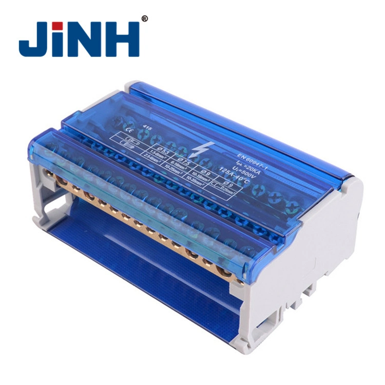 Jinh 415 DIN Rail High Current Copper Terminal Block Power Distribution Box