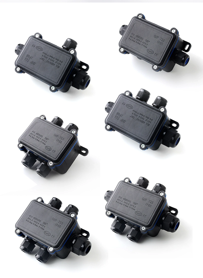 1 in 4 out Waterproof Junction Box for Cable Connection