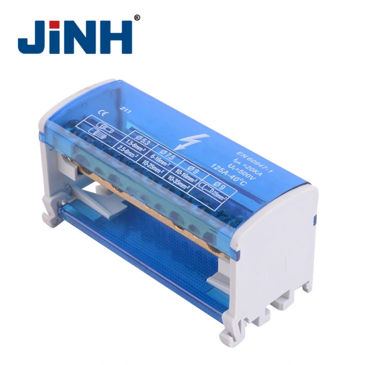 Jinh 415 DIN Rail High Current Copper Terminal Block Power Distribution Box