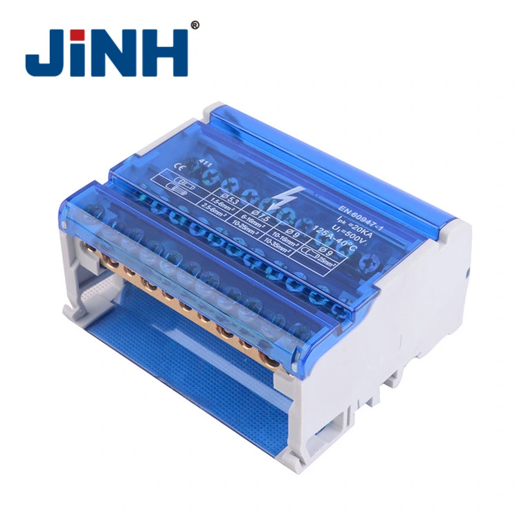 Jinh 415 DIN Rail High Current Copper Terminal Block Power Distribution Box