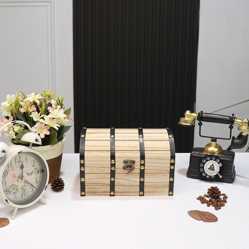 Wooden Box Bottle Packaging Jewelry Boxes with Lock Wood Storage Box