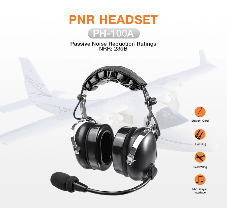 Passive Aviation Headset/Noise Cancelling Pilot Headphones