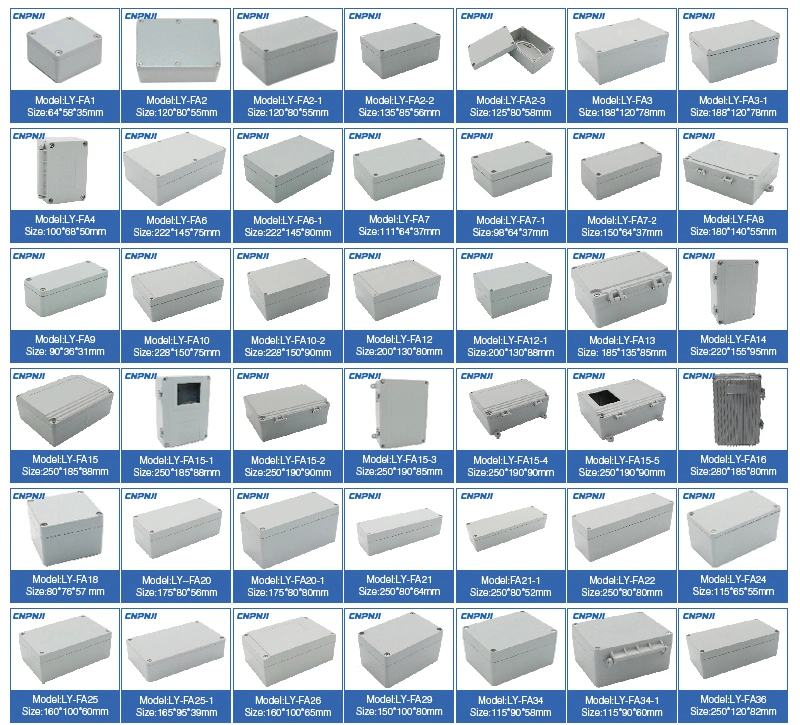 Power Supply Box Enclosure Aluminium Electric Cable Junction Distribution Enclosure Electrical Box