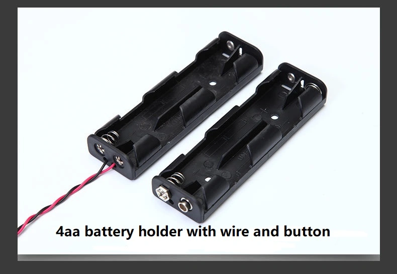 Plastic Battery Holder with Cable/Lead Wire /Lug, 1 Cell, 2 Cells, 3 Cells, 4 Cells, 5 Cells, 6 Cells, 8 Cells, 10 Cells Series AA Lithium Battery Box Case