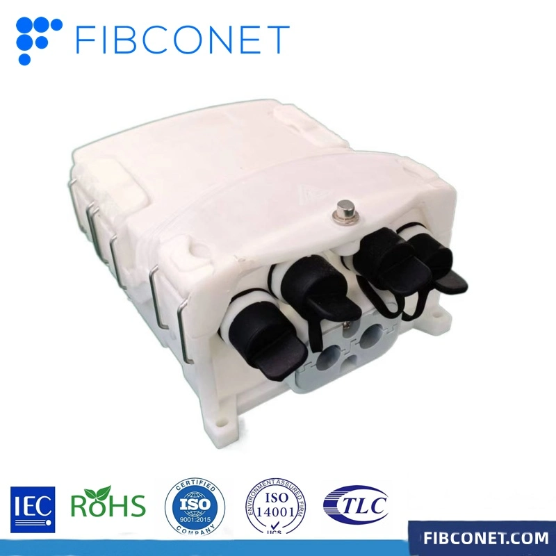 Waterproof IP68 1 in/8 Ports out Terminal Junction Box with Splice Tray and Cable Management System