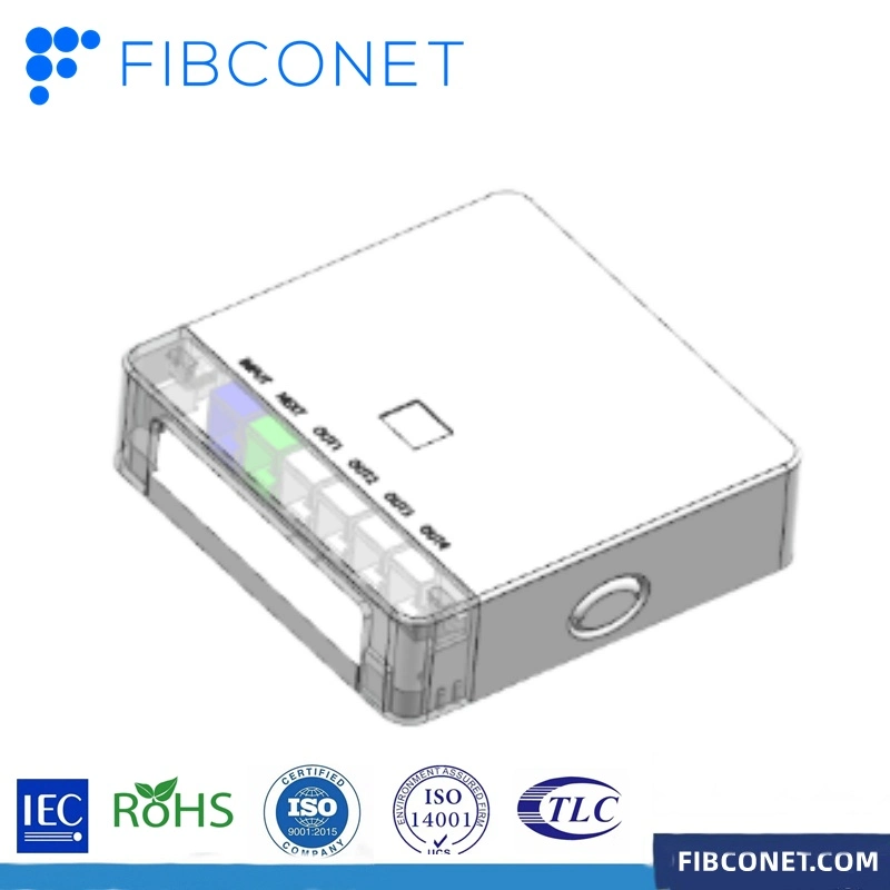 Waterproof IP68 1 in/8 Ports out Terminal Junction Box with Splice Tray and Cable Management System