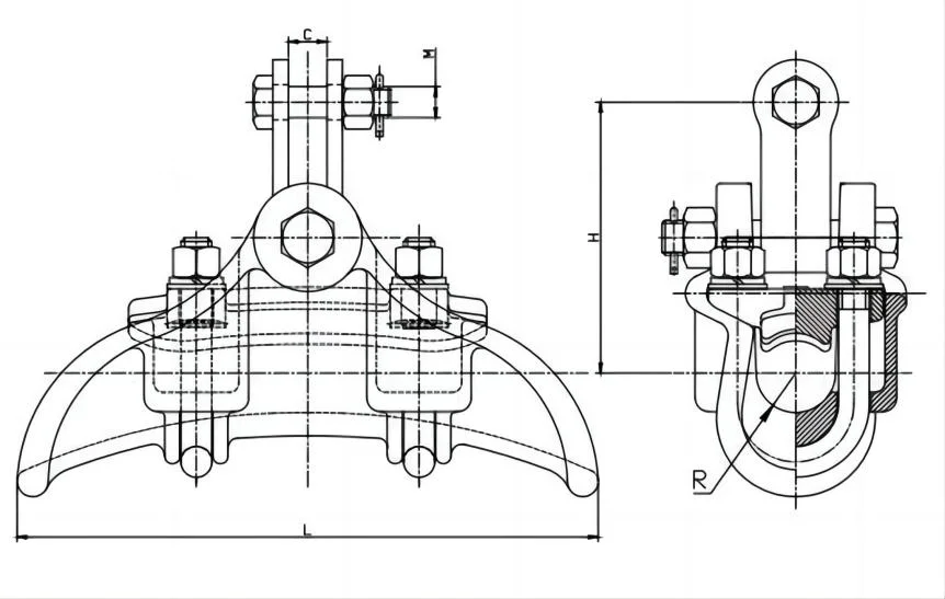 Hot DIP Galvanized Aluminum Alloy Suspension Clevis Clamp for Pole Line Hardware