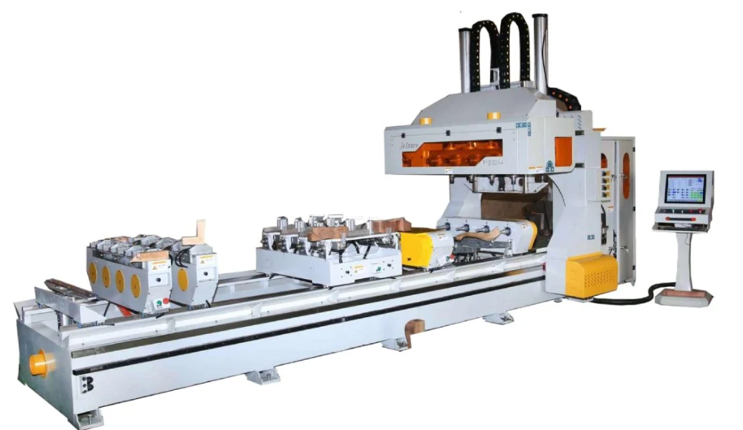 Auto Feeding and Auto Tool Change CNC Wood Lathe with Turning, Milling, Broaching, Hollowing, Drilling and Sanding in One Processing Center