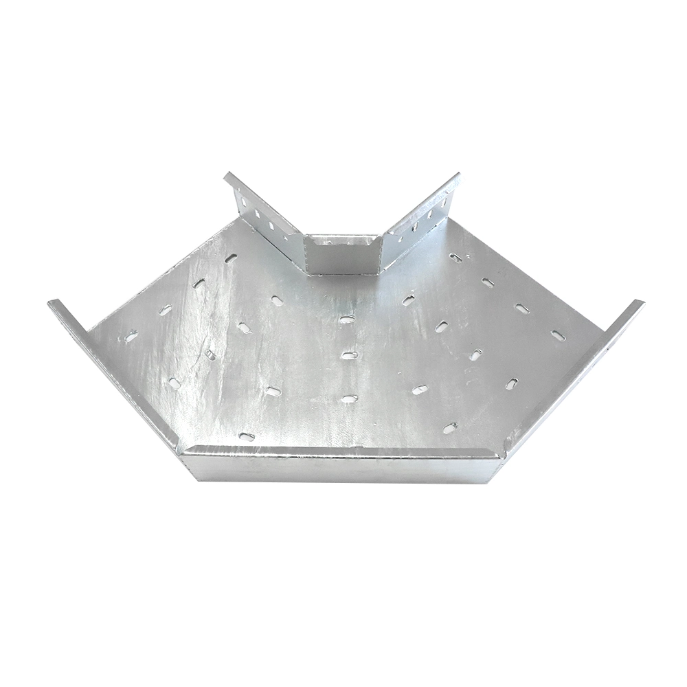 Factory Directly Supply Galvanized Steel Cable Ladder Tray Support System Tee and Elbow with Cover