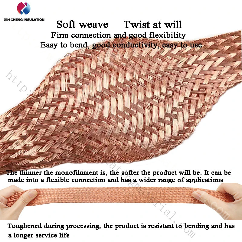 Industry Bare Copper Strand Wire Flexible Round Braided Copper