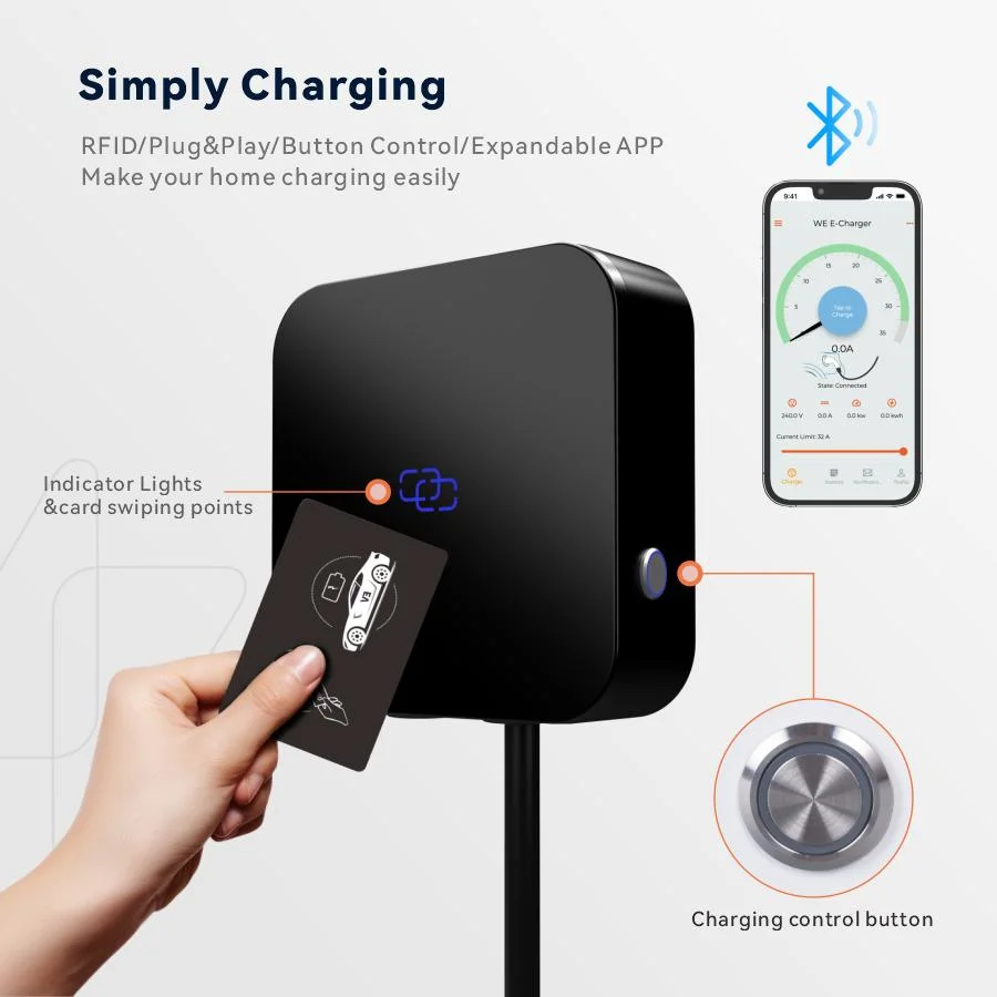 Factory Outlet Wallbox 7kw 32A New Energy Wall-Box Electric Car EV Charger Charging Pile