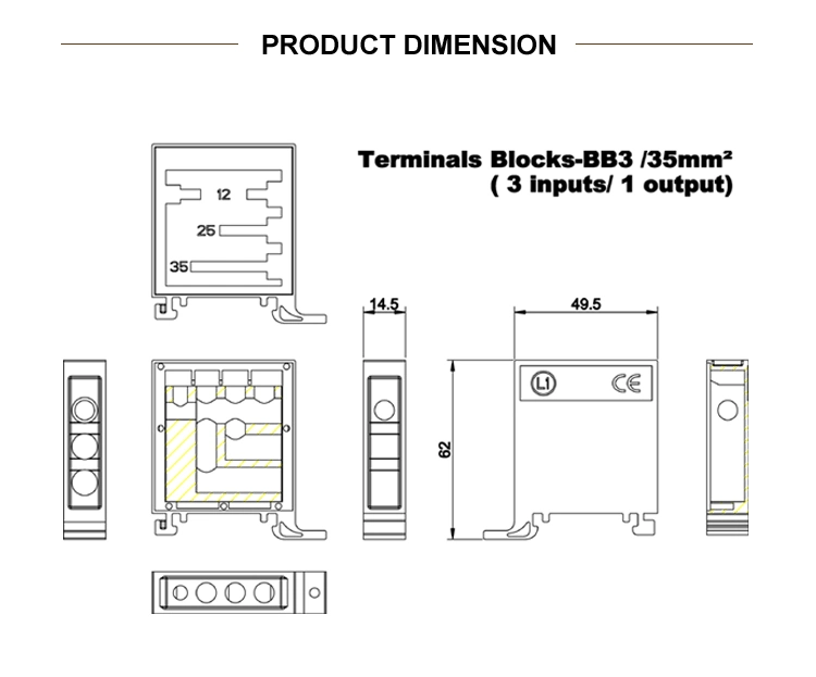 PA66 Terminal Block Junction Box