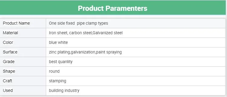 2023 Galvanized Hot Sell Heavy Duty Ningbo Manufactures Single Pipe Clamps and M8 One Screw Fixing Pipe Clamp with Rubber