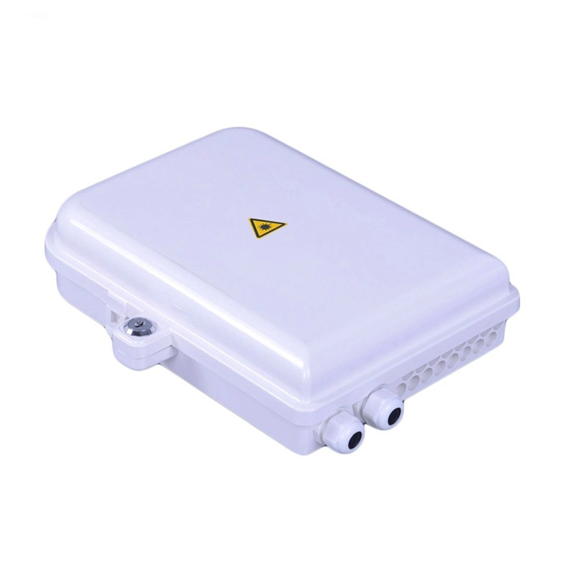 Wall Mounted Fiber Optic Terminal Box ABS/PC Materials FTTH Distribution Box with Splitter