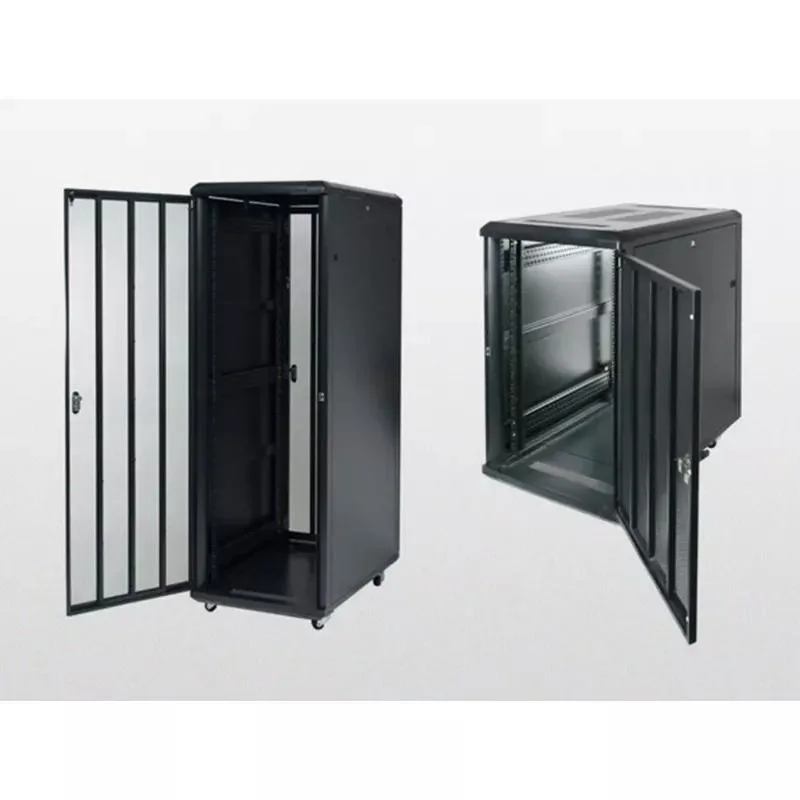 Frequency Conversion Server Cabinet Manufacturing Plant 19&prime; Rails with Fans Glass Door Server Rack Cable Network Cabinet