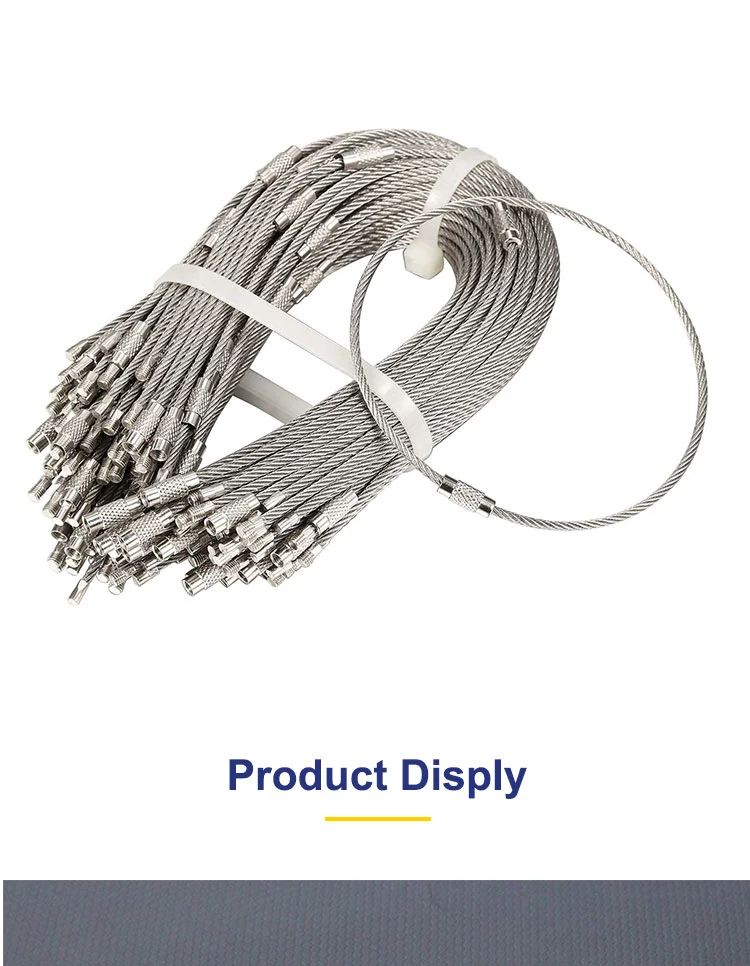 Sliver Color Stainless Steel Cable Wire Keychain Hardware