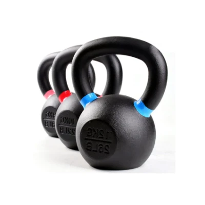  Crossfit Gym Wholesale Exercise Equipment Powder Coated Casting Iron Kettlebell Cast Iron Kettlebell