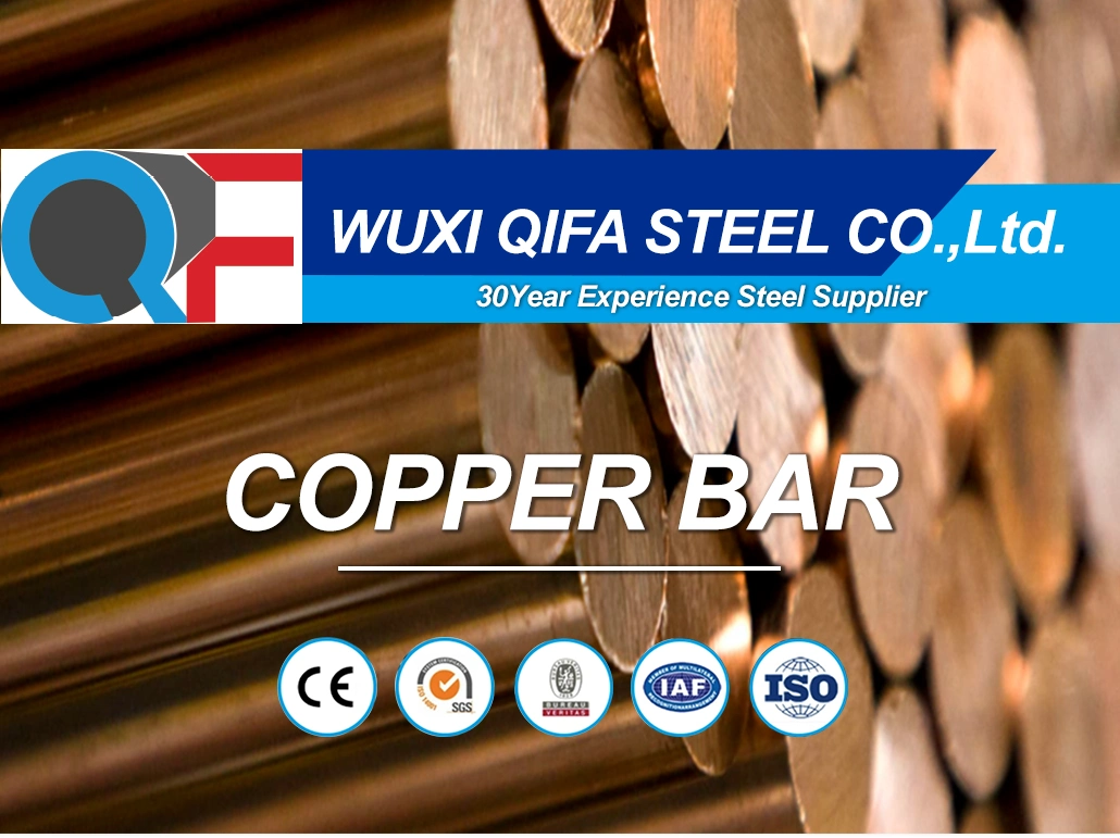 China Hot Sale Cheap Price 99.9% Pure Copper Flat Bus Bar C10200 C10100 C36000 Pure Copper Brass Copper Bar