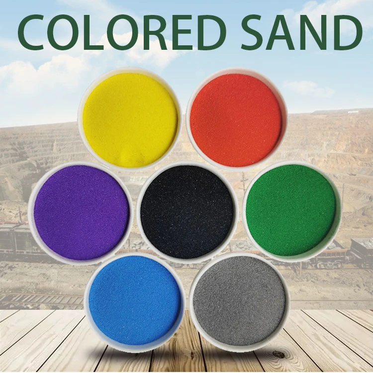 Colorful Sand Sand Colors Fine Colored Sand Silica Sand Colored Sand for Construction/Cement