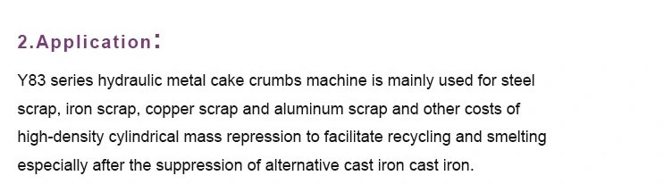 Metal Chip Press Swarf Briquette Machine Scrap Iron Turnings Block Moulding Machine