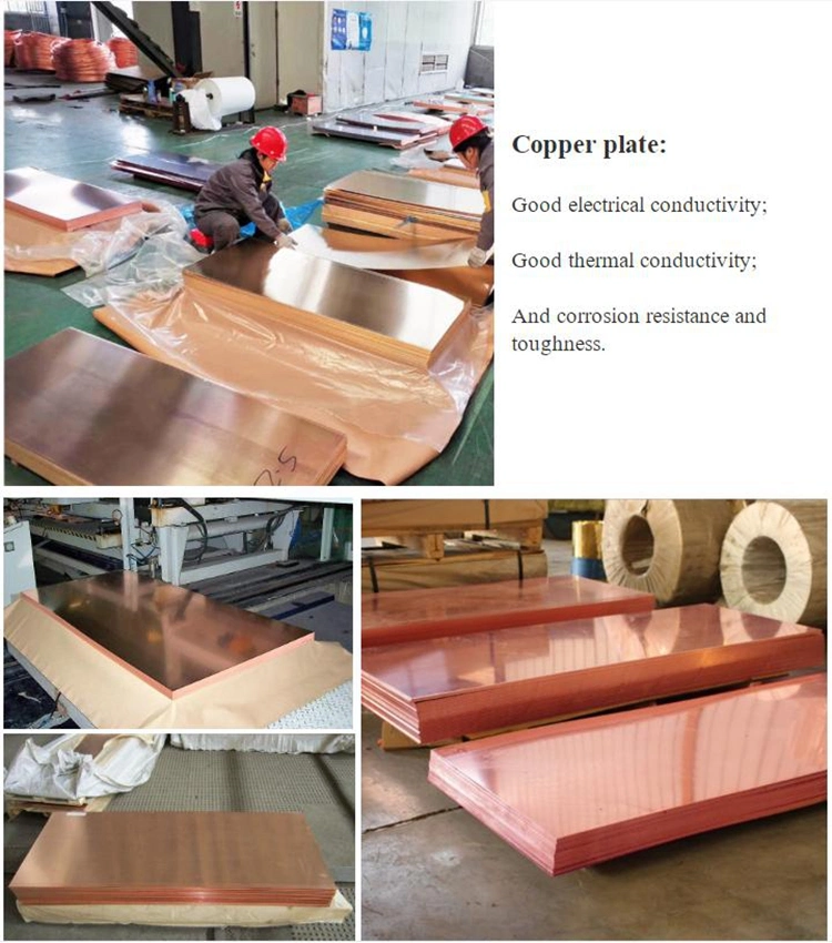 C17200 C17500 C5191 50mm Thick Customized 99.99% Copper Plate Sheet for Construction