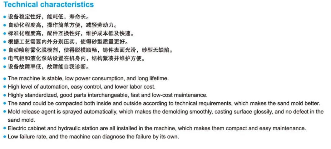 Wood Package PLC Delin Sand Casting Cast Iron Moulding Machine