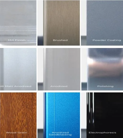 Colorful Anodizing Brushing Polishing Aluminium Metal Aluminum Extrusion Moulding