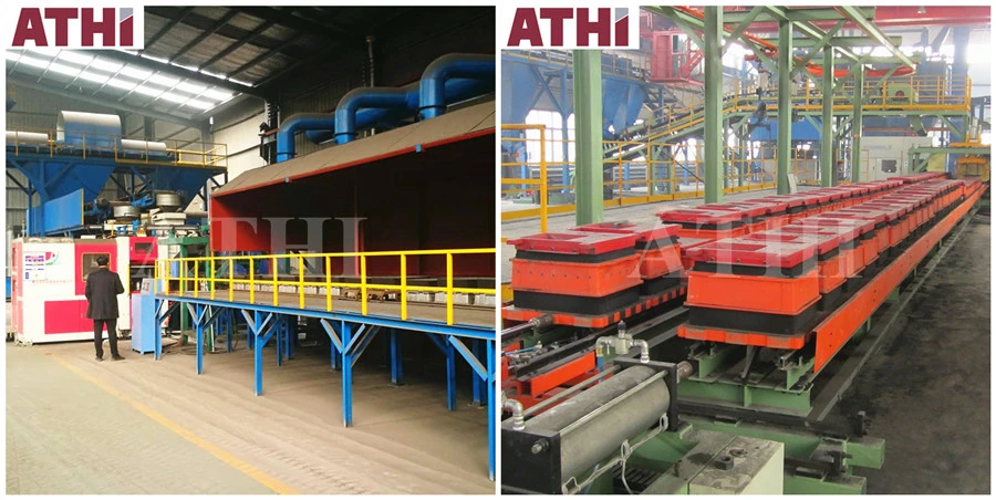 Foundry Green Sand Automatic Moulding Line Cast Iron and Aluminum Casting Flaskless Molding Machine