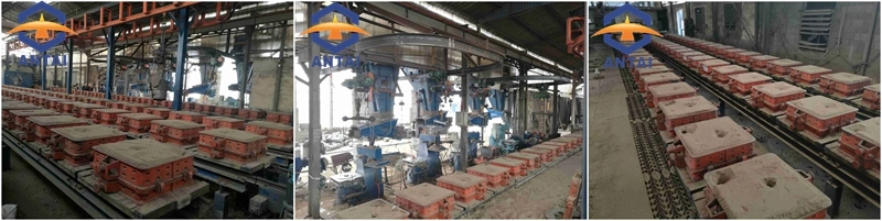 Foundry Clay Sand Moulding Line Cast Iron Automatic Molding Machine