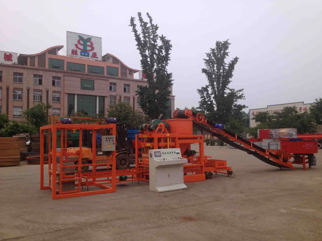 Qtj4-26c Automatic Cement Sand Concrete Block Machine Brick Making Mould Africa