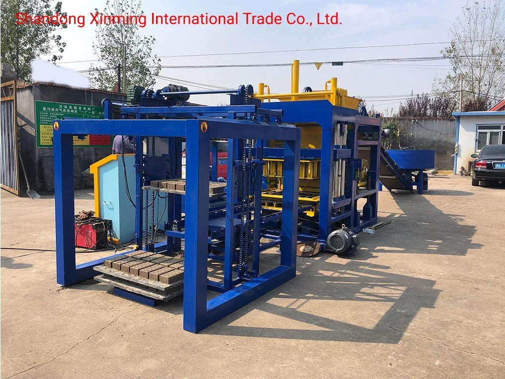 Qt4-15s Fully Automatic Hydraulic Cement Concrete Hollow Blocks Paving Bricks Making Machine Production Line