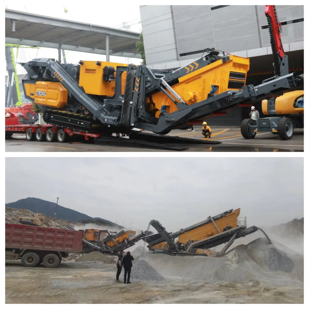 Automatic Mobile Stone Impact Crusher Plant Line for Mining Rock Aggregate