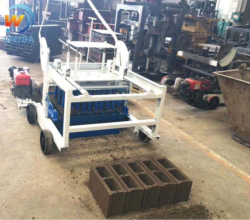 Brick Mould of Diesel Concrete Brick Forming Machinery in Philippines Mobile Manual Hollow Cement Block Making Moulding Machine