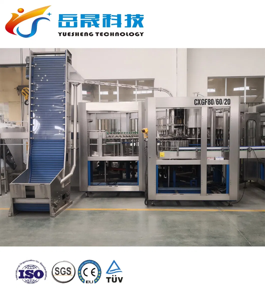 Ushine High-Speed Glass Bottle Beer Filling Machine Making Machine Production Line