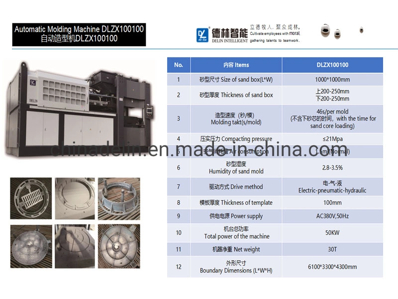 Flaskless Molding Machine for Casting Iron Metal Materials