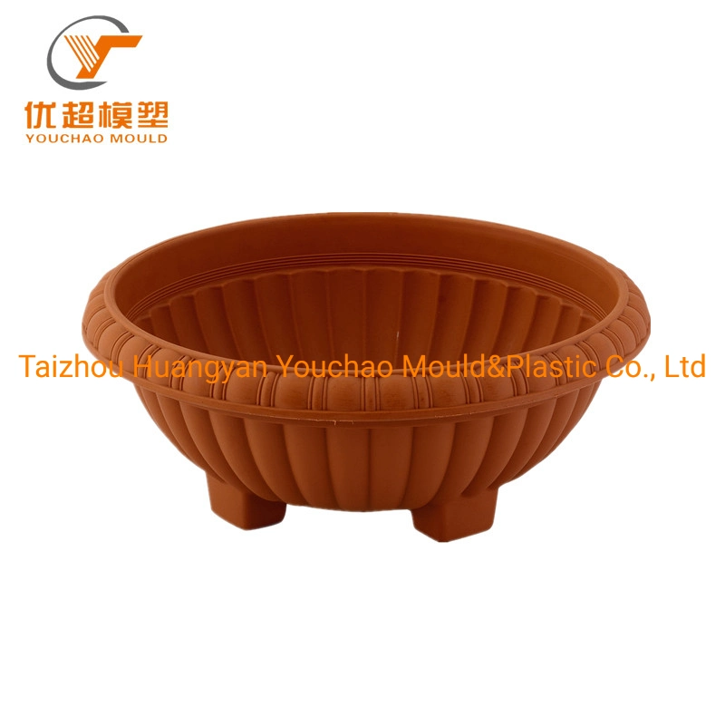 Custom Plastic Garden Flower Pot Mold in Texture Making Plant Injection Mould for Sale