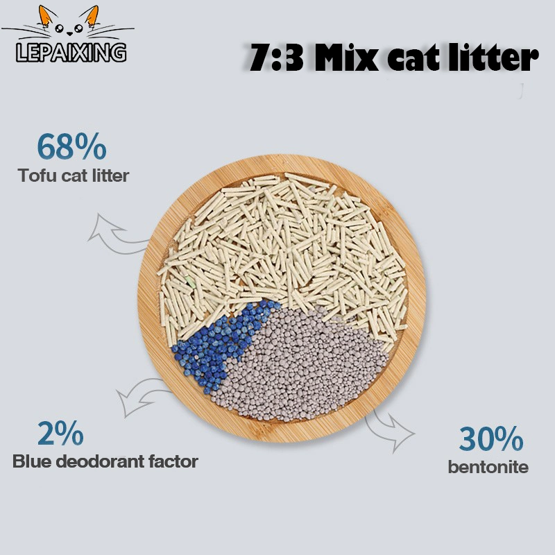 Mixed Cat Litter Tofu and Bentonite Cat Sand